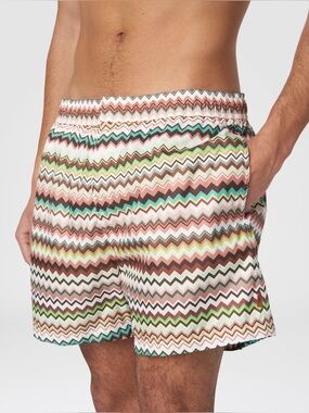 Men's Missoni Multi-Color Zigzag Swim Trunks